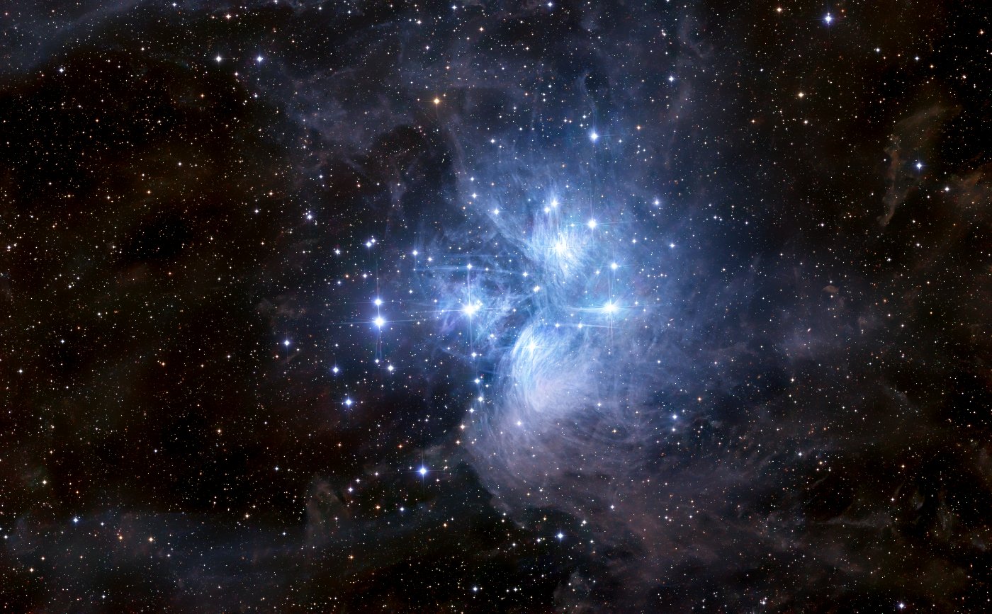 Pleiades (M45) in true colors